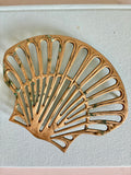Vintage Brass Shell Trivet