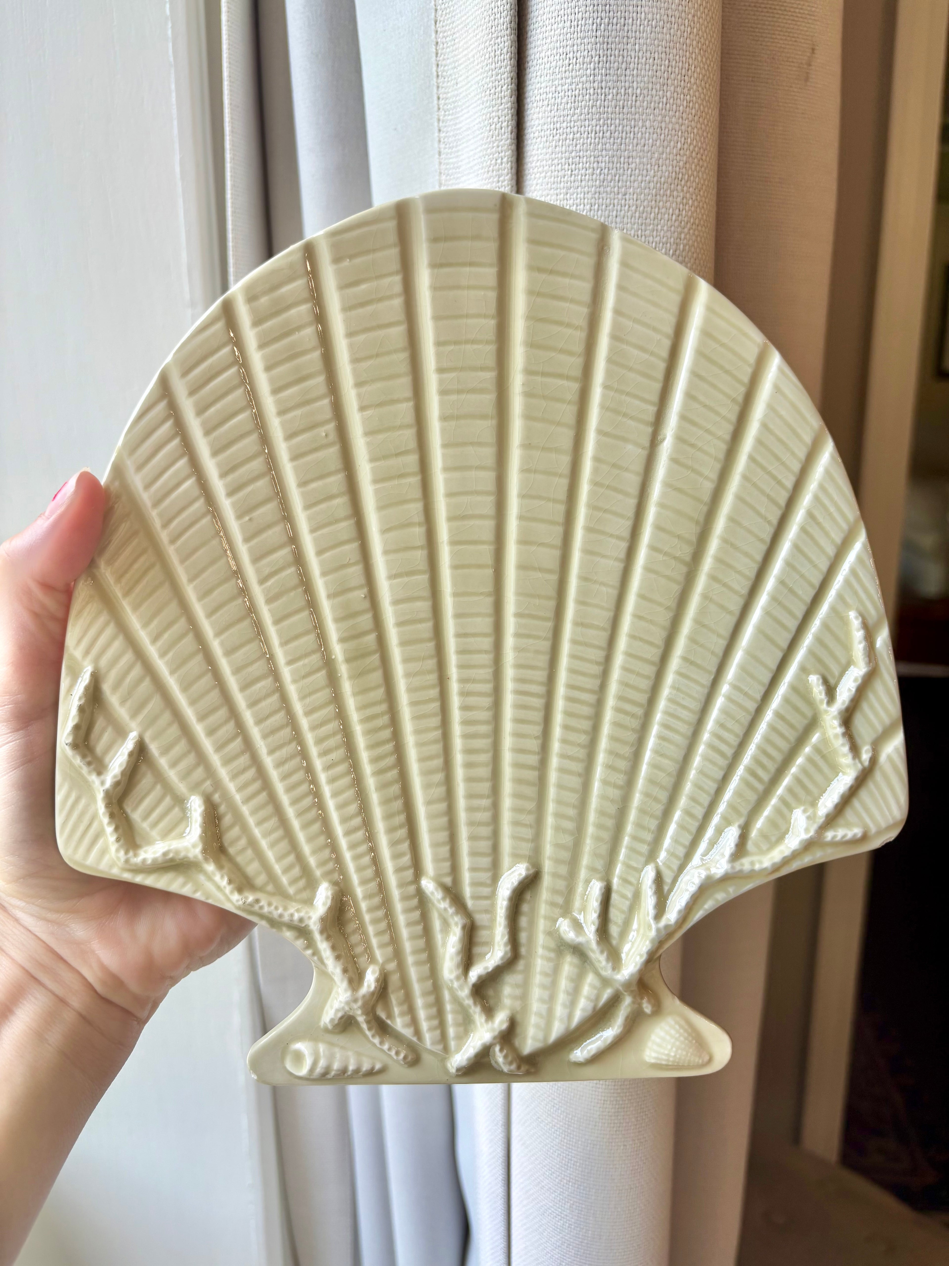 Ceramic Shell Plates Set of 4