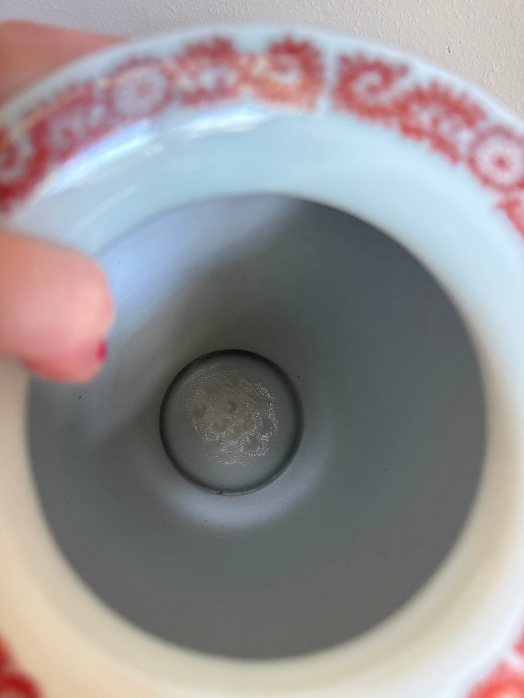 Vintage 14” Rose Medallion Vase