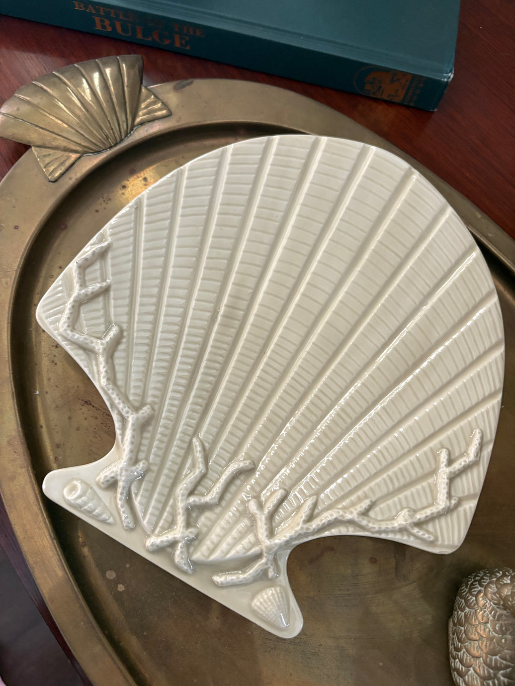 Ceramic Shell Plates Set of 4
