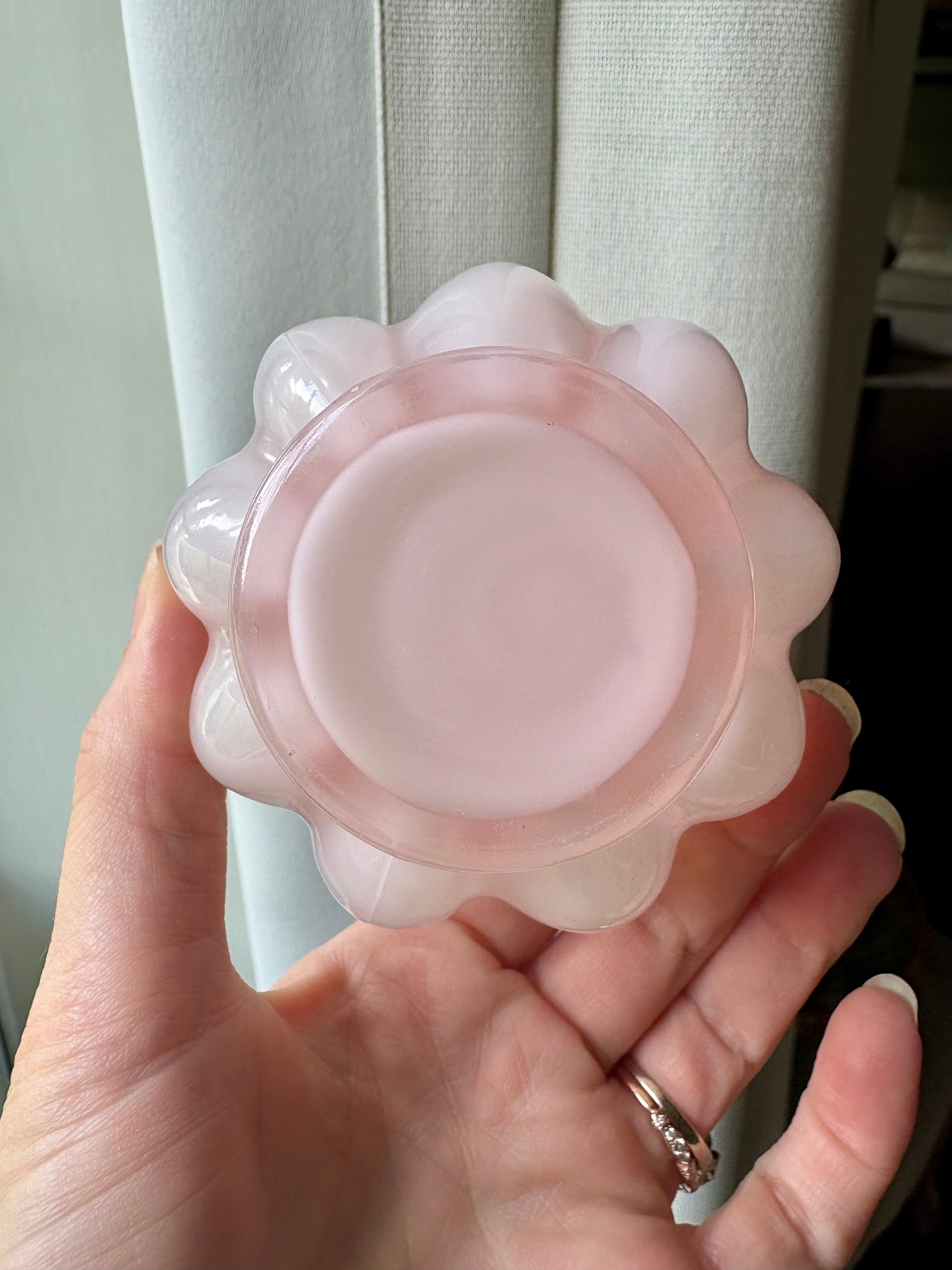 Fenton Pink Melon Perfume Bottle