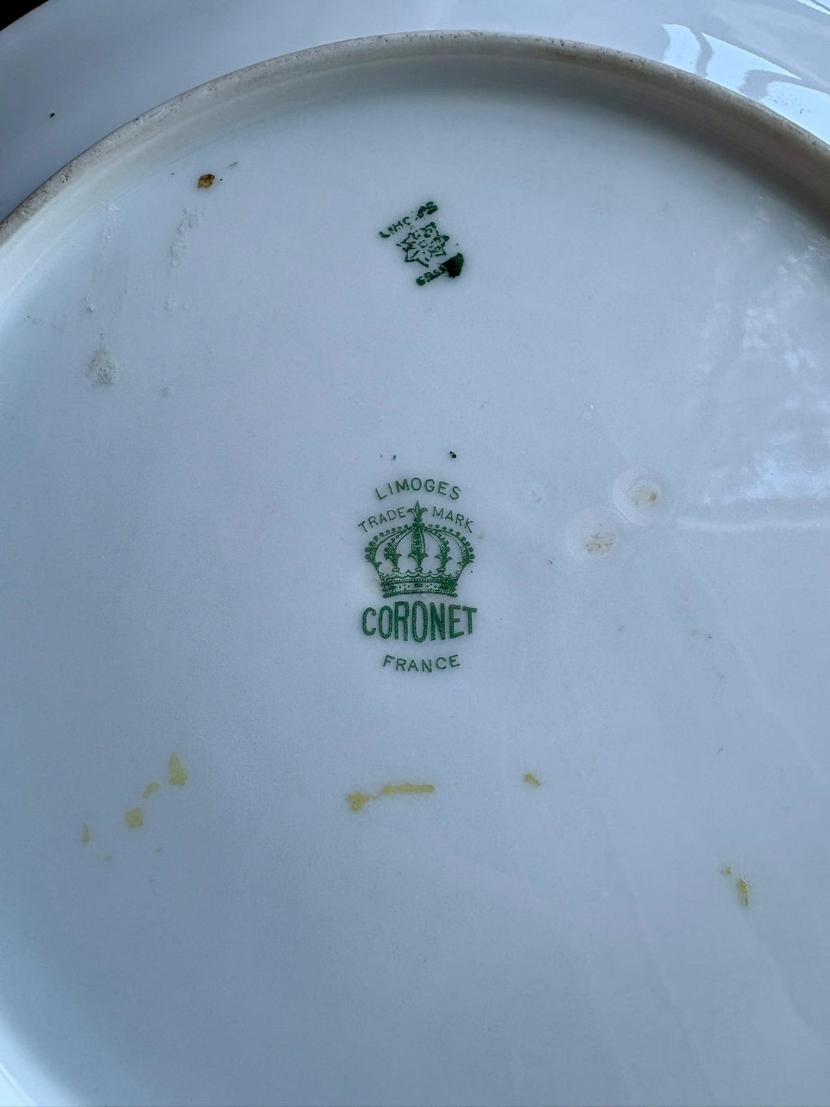 Antique Limoges France Gold & Cream Plate