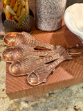 Vintage Copper Fish Measuring Spoons