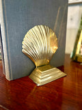 Vintage Brass Seashell Bookends Set of 2