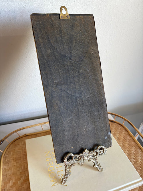Brass Repousse Wall Plaque Hooks